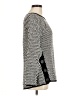 Ann Taylor LOFT Houndstooth Black Pullover Sweater Size M - photo 4