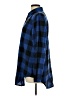 North Beach Leather 100% Polyester Checkered-gingham Blue Long Sleeve Blouse Size L - photo 5