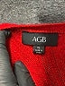 AGB 100% Acrylic Chevron-herringbone Red Pullover Sweater Size XL - photo 7