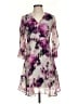 DKNY 100% Polyester Print Purple Cocktail Dress Size 2 - photo 1