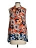 Jade 100% Silk Orange Sleeveless Silk Top Size S - photo 1