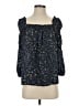 CeCe 100% Polyester Stars Blue 3/4 Sleeve Blouse Size XS - photo 1