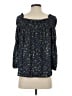 CeCe 100% Polyester Stars Blue 3/4 Sleeve Blouse Size XS - photo 2