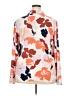 Halogen 100% Polyester Floral Orange Long Sleeve Blouse Size 2X - photo 2