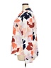 Halogen 100% Polyester Floral Orange Long Sleeve Blouse Size 2X - photo 5