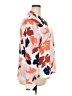 Halogen 100% Polyester Floral Orange Long Sleeve Blouse Size 2X - photo 4