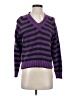 Assorted Brands Stripes Purple Pullover Sweater Size S - photo 1