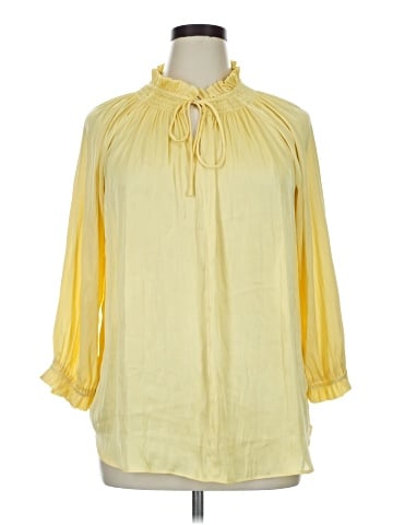 Joan Vass New York 3/4 Sleeve Blouse (view 1)