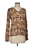 Hinge 100% Viscose Orange Long Sleeve Blouse Size XS - photo 1