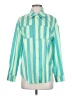 Shein Stripes Green Long Sleeve Blouse Size S - photo 1