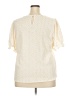 Dokotoo 100% Polyester Ivory Short Sleeve Blouse Size 2X - photo 2