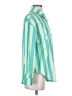 Shein Stripes Green Long Sleeve Blouse Size S - photo 4