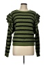 Shein 100% Acrylic Stripes Green Pullover Sweater Size L - photo 1