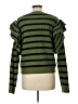 Shein 100% Acrylic Stripes Green Pullover Sweater Size L - photo 2