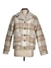 Brixton Plaid Ivory Coat Size M - photo 1