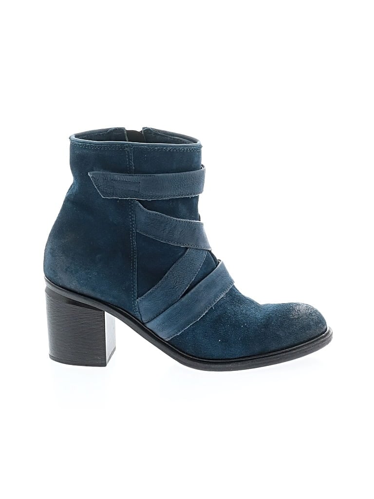 Pre-owned Miz Mooz Ankle Boots In Blue