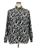 All Hours 100% Polyester Paisley Black Long Sleeve Blouse Size XXL - photo 1
