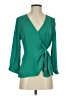 Assorted Brands 100% Polyester Green 3/4 Sleeve Blouse Size S - photo 1