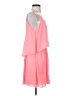 Sage Solid Pink Cocktail Dress Size S - photo 4