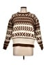 Olia Chevron-herringbone Brown Pullover Sweater Size L - photo 1