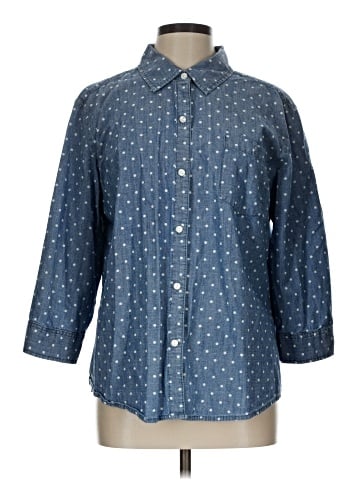 Karen Scott 3/4 Sleeve Button-Down Shirt (view 1)