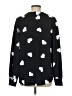 Unbranded 100% Polyester Hearts Black Long Sleeve Blouse Size M - photo 2
