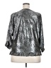 Keri Ann 100% Polyester Metallic Silver 3/4 Sleeve Blouse Size 20 - photo 2