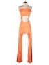 Lezat Color Block Orange Jumpsuit Size S - photo 1