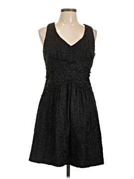 leifsdottir black dress Leifsdottir Teal Textured Zip-Front A-Line Dress