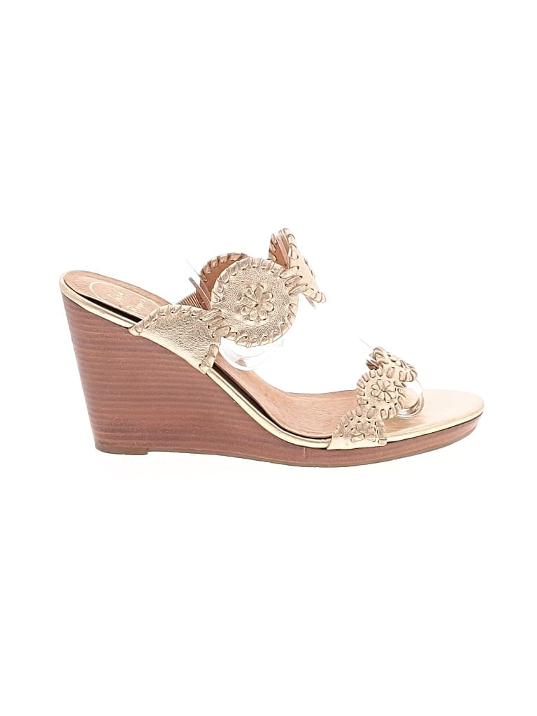 Pre-owned Jack Rogers Wedges In Gold