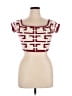 Unbranded 100% Polyester Burgundy Short Sleeve Top Size XL - photo 1