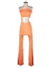 Lezat Color Block Orange Jumpsuit Size S - photo 1