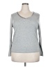 Talbots Gray Long Sleeve T-Shirt Size 18-20 (2X) - photo 1