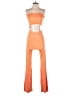 Lezat Color Block Orange Jumpsuit Size S - photo 1