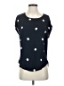 Ann Taylor LOFT 100% Polyester Polka Dots Black Short Sleeve Top Size S - photo 1