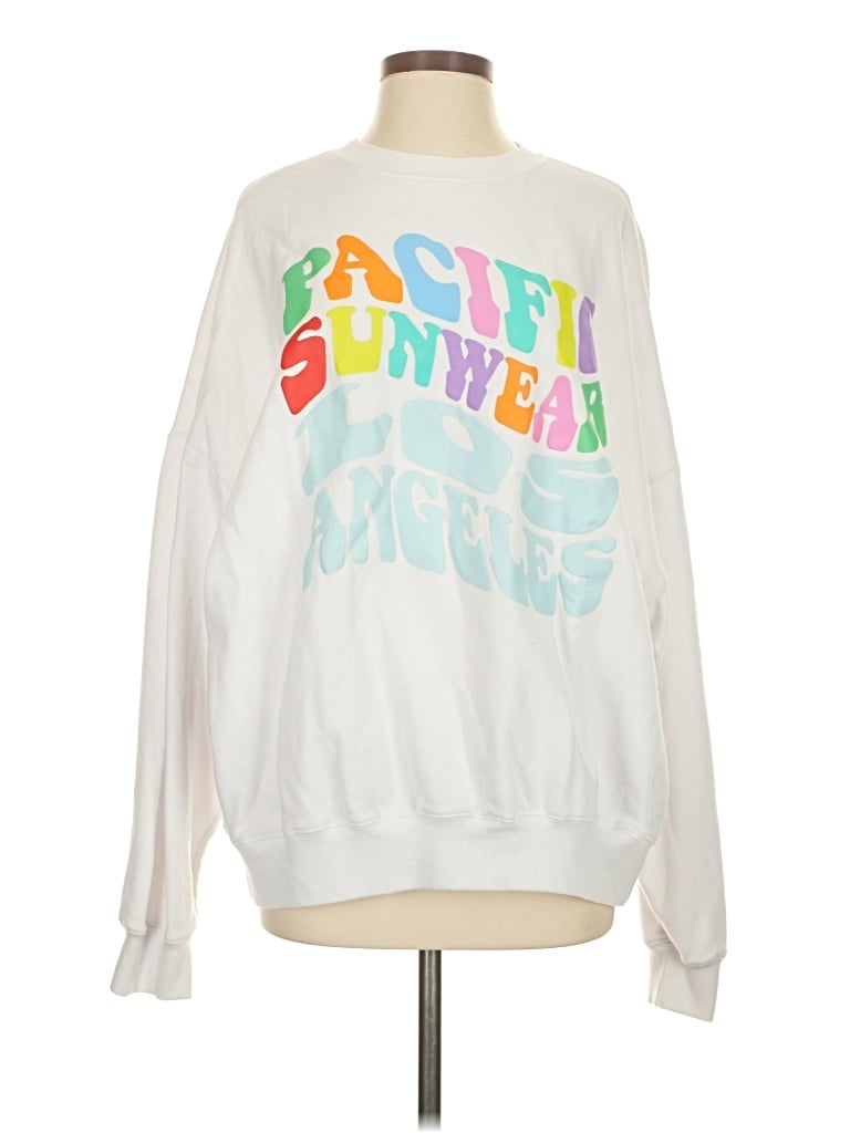 Pre-owned Pacsun Sweatshirt In White