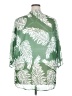 Tuzzi 100% Polyester Tropical Green Kimono Size 2X - photo 2