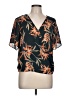 Sienna Sky 100% Polyester Orange Short Sleeve Blouse Size L - photo 1