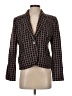 Grace Elements Houndstooth Burgundy Wool Blazer Size S - photo 1