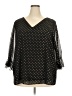 BLOOMCHIC 100% Polyester Black 3/4 Sleeve Blouse Size 18 - 20 - photo 1