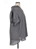 Adrianna Papell Polka Dots Gray Blue Short Sleeve Blouse Size 2X (estimated) - photo 4