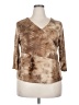 Only Nine Brown 3/4 Sleeve Top Size 18 (estimated) - photo 1