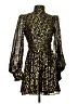 Aqua 100% Polyester Animal Print Gold Cocktail Dress Size S - photo 1