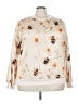 Shein Curve 100% Polyester Floral Ivory Pullover Sweater Size 3X - photo 1