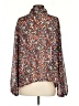 Shein 100% Polyester Floral Black Long Sleeve Blouse Size 4 - photo 2