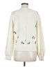 Club Monaco 100% Wool Floral Ivory pullover sweater Size M - photo 2