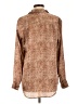 A New Day 100% Polyester Paisley Brown Long Sleeve Blouse Size L - photo 2