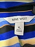 Nine West 100% Polyester Stripes Blue Long Sleeve Blouse Size XL - photo 7