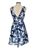 AaKaa 100% Rayon Print Blue Cocktail Dress Size S - photo 2