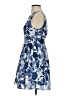 AaKaa 100% Rayon Print Blue Cocktail Dress Size S - photo 5